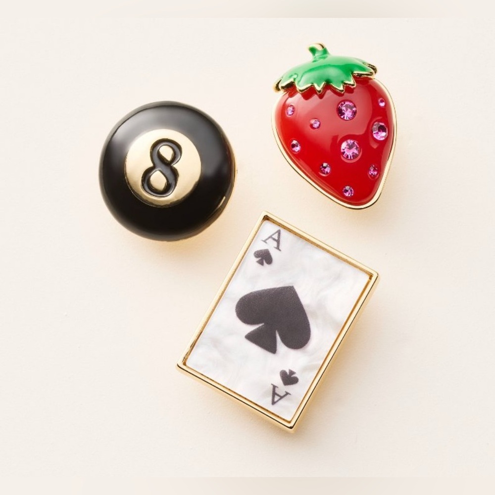 Kate Spade x Target 3pk Novelty Pin Set in a gift box